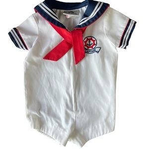 Petit Jouet | Sailor Onesie, Captain , Infant 6-9 months, Snap bottom